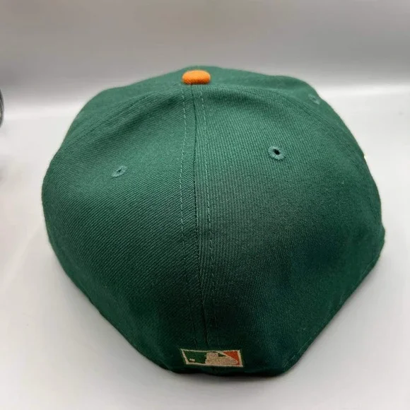 Houston Astros‎ Hat Men 7 5/8 Green Orange 59Fifty New Era MLB Fitted Cap